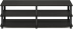 TURN-S-TUBE Shoe Rack, 3-Tier Wide Shoe Organizer, Open Shelf Rectangular Shoe Storage Rack, 11.6 x 47.2 x 15.4, Toolless Assembly, for Closet Entryway, Office, Garage, Espresso