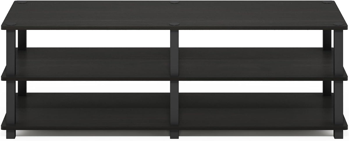 TURN-S-TUBE Shoe Rack, 3-Tier Wide Shoe Organizer, Open Shelf Rectangular Shoe Storage Rack, 11.6 x 47.2 x 15.4, Toolless Assembly, for Closet Entryway, Office, Garage, Espresso