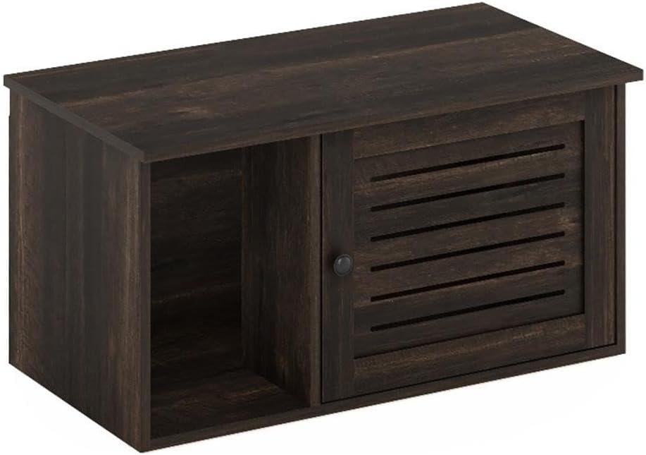 Peli Farmhouse Hidden Cat Litter Box with Divider, Ebony