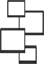 Rossi Interweave Wall Mount Floating Cube Shelf, Set of 4, Espresso