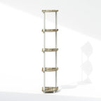 Turn-N-Tube Storage Shelves, 5-Tier Book Shelf, Corner Shelf, Toolless Open Shelves, for Organization and Storage, Living Room, Home Office, Hallway, Bedroom, Sonoma Oak