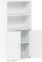 Pasir 4-Tier Storage Bookcase, Bookshelf, Multipurpose Shelf, White