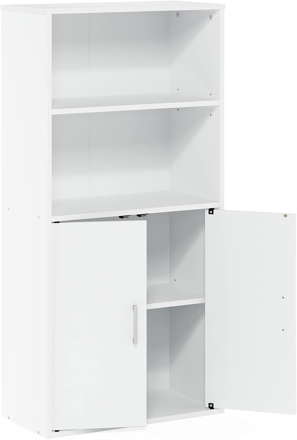 Pasir 4-Tier Storage Bookcase, Bookshelf, Multipurpose Shelf, White