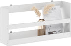 HERMITE Floating Nursery Book Shelves for Wall, White