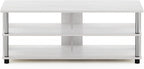 Turn-N-Tube Shoe Rack, 3-Tier Shoe Organizer, Compact Shoe Storage with Open Shelves and Stainless Steel Tubes, 15.5 x 41.1 x 15.8, for Closet Entryway, Office, Garage, White Oak