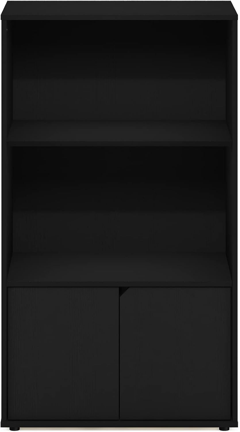 Jaya Kitchen Storage Shelf with Cabinet, Americano