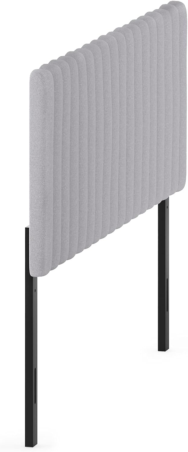 Roanne Upholstered Tufted Headboard, Glacier, Queen