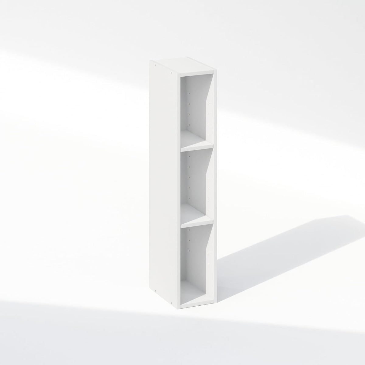 Reed 3-Tier Closet Organizers and Storage, Closet Organizer, Open Shelf Closet Storage, for Wardrobe, Bedroom, Living Room, 6-Inch Width, White