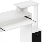 Econ Multipurpose Home Office Computer Writing Desk, White/Black