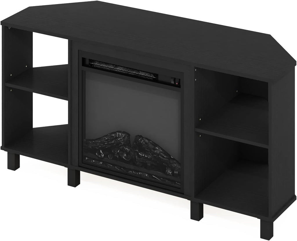 JENSEN Corner Fireplace TV Stand for TV up to 50 Inch, Americano