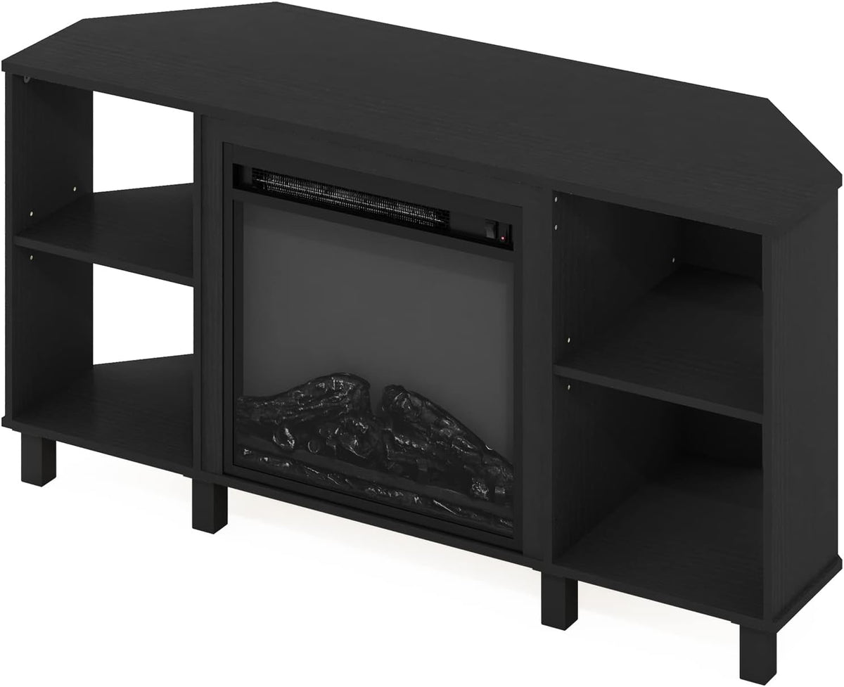 JENSEN Corner Fireplace TV Stand for TV up to 50 Inch, Americano