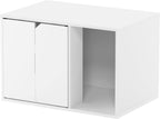 PELI 24" Wide Cat Litter Box Enclosure, Solid White