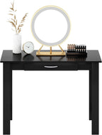 Jaya Writing Desk For Residential Use With DrawerBlack, Blackwood, Large