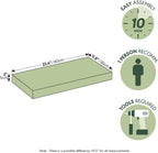 Tanna Floating Shelves for Wall, 12 x 24 Wall Shelf, Single Set Wall Mounted Floating Shelf with Invisible Bracket, 2-Inch Thick, for Bathroom, Living Room, Bedroom, Home Office, Americano