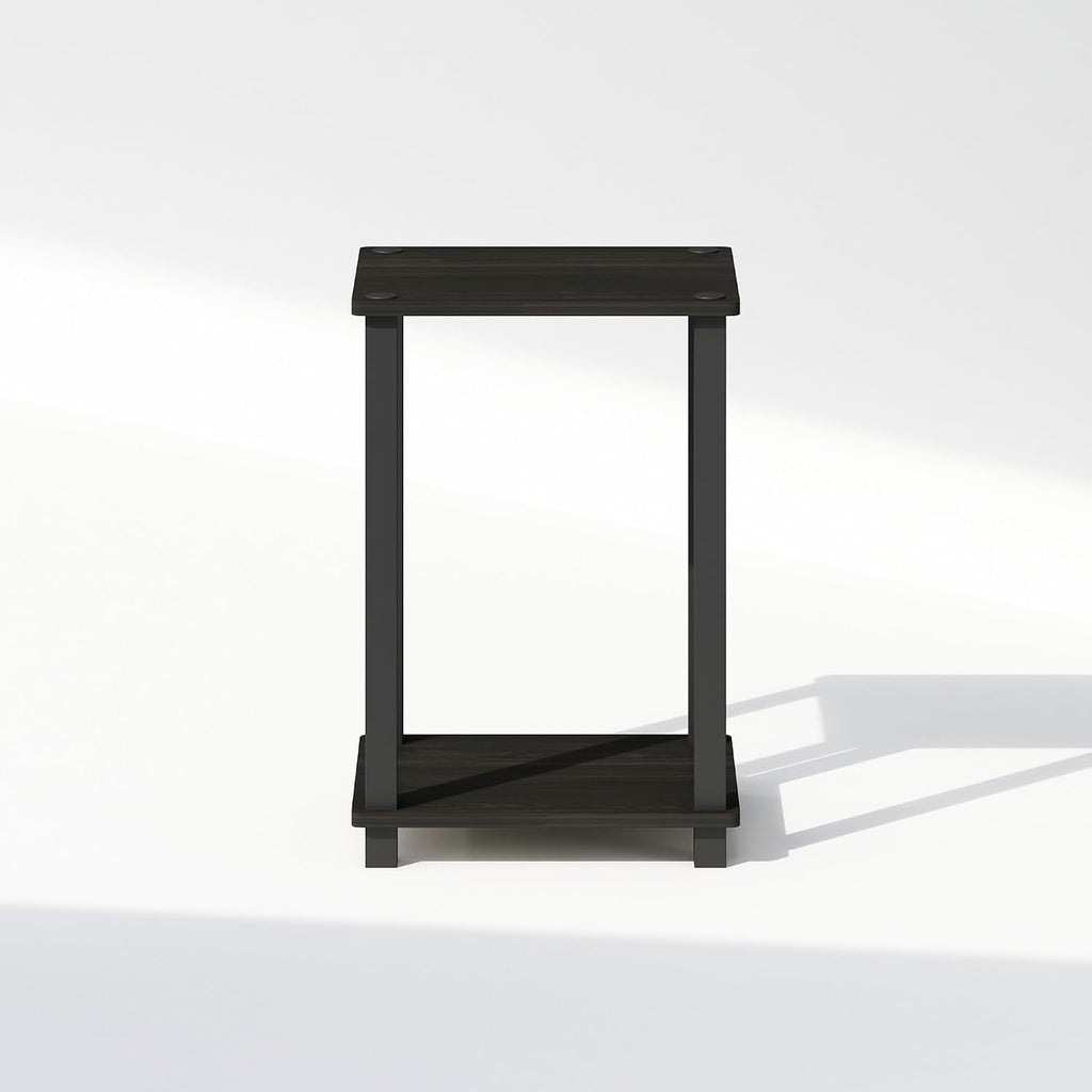 Simplistic Toolless 2-Tier Compact Night Stand, Espresso