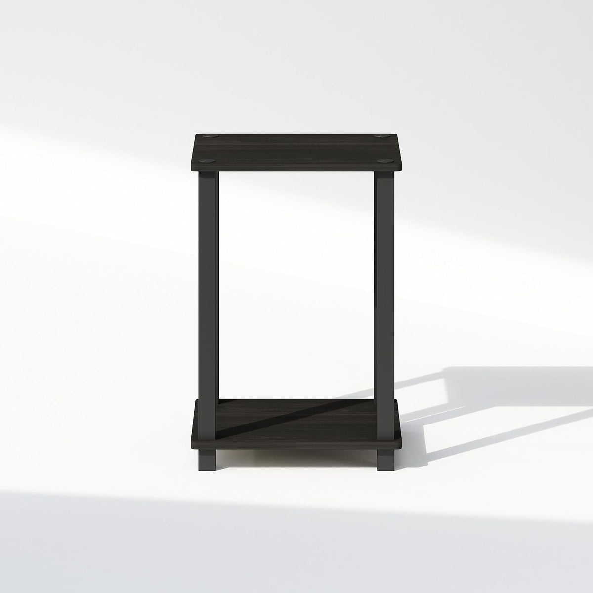 Simplistic Toolless 2-Tier Compact Night Stand, Espresso