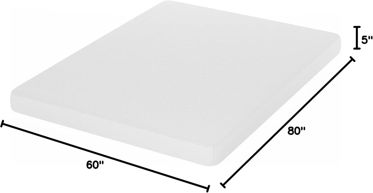 Tidur Cooling Gel Memory Foam Mattress, 5 Inch, Queen, White