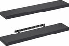 Tanna Floating Shelves for Wall Set of 2, 9 x 47 Wall Shelf, Wall Mounted Floating Shelf with Invisible Bracket, 2-Inch Thick, for Bathroom, Living Room, Bedroom, Home Office, Americano