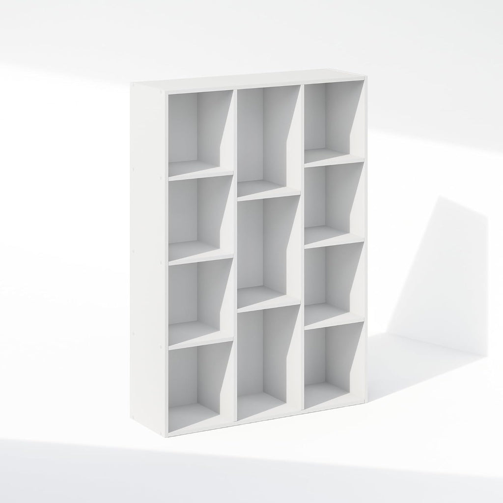 Reed Closet Organizers and Storage, 11-Cube Closet Organizer, Open Shelf Closet Storage, for Wardrobe, Bedroom, Living Room, White