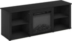 CLASSIC 3-Tier Fireplace TV Stand for TV up to 60 Inch, Americano