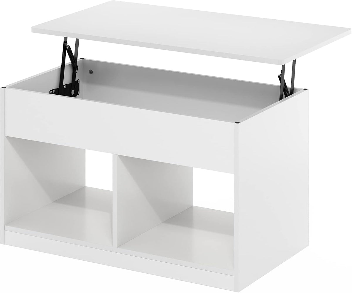 Jensen Lift Top Coffee Table, Solid White