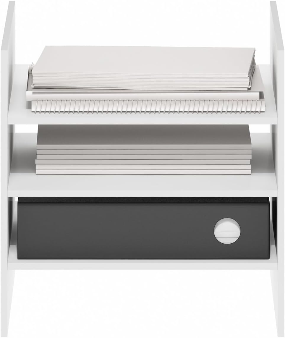 Cubicle Cube Insert, 3-Shelf Cube Organizer, Fits into Extra Thick Cubes, for Organizers and Storage, White (Does not fit IKEA Kallax Shelving)