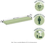 Tanna Floating Shelves for Wall, 12 x 47 Wall Shelf, Single Set Wall Mounted Floating Shelf with Invisible Bracket, 2-Inch Thick, for Bathroom, Living Room, Bedroom, Home Office, Americano