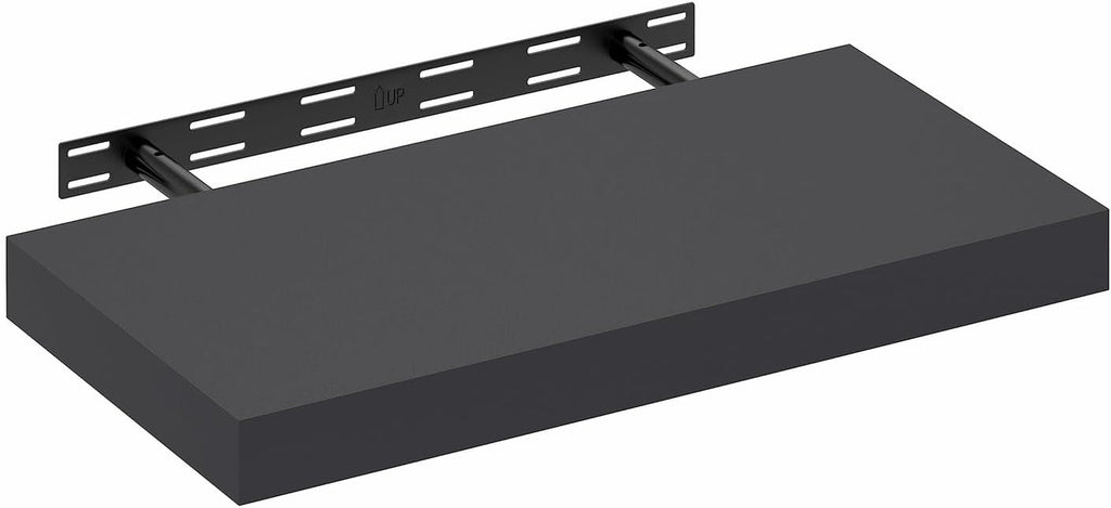 Tanna Floating Shelves for Wall, 12 x 24 Wall Shelf, Single Set Wall Mounted Floating Shelf with Invisible Bracket, 2-Inch Thick, for Bathroom, Living Room, Bedroom, Home Office, Americano