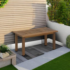 TIOMAN Outdoor Patio Table, 35.2" Wide, Natural