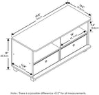 Andrey Entertainment Center with Bin Drawers, French Oak Grey/Black