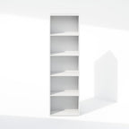 Reed Closet Organizers and Storage, 5-Tier Closet Organizer, Open Shelf Closet Storage, for Wardrobe, Bedroom, Living Room, White