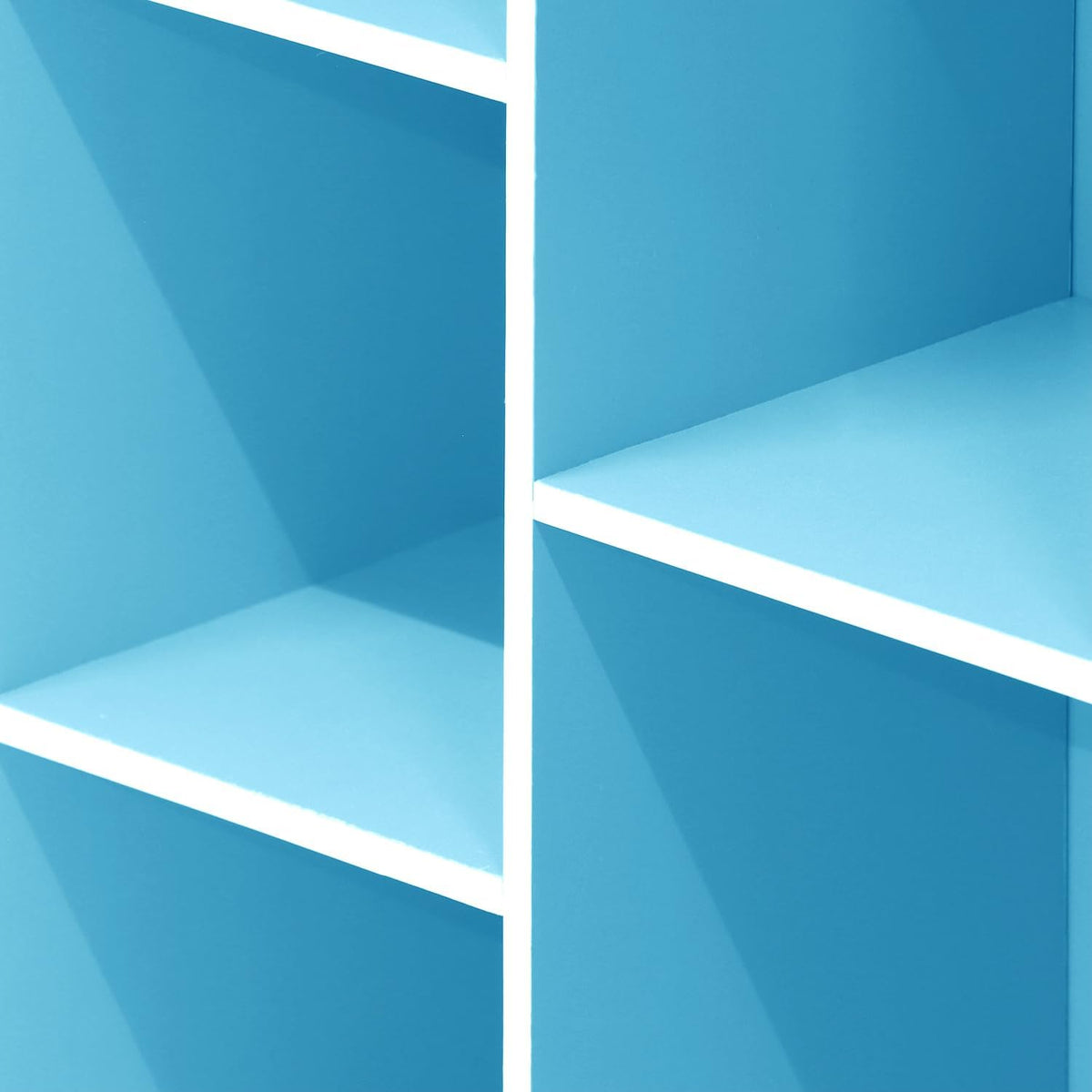 LUDER 5-Cube Book Shelf, Kids Bookshelf, Toy Storage, White/Blue