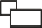 Rossi Interweave Wall Mount Floating Decorative Shelf, Set of 2, Espresso