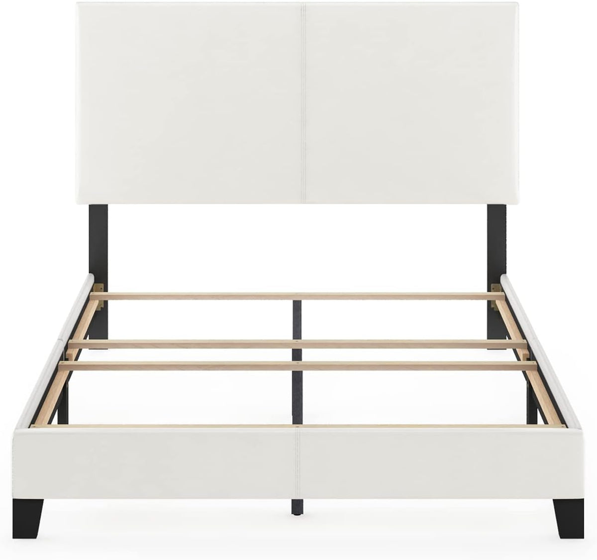 Pessac PU Leather Upholstered Platform, Full, White