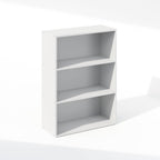 Simple Book Shelf, 3-Tier Bookshelf, Storage Shelves Bookcase, 9.7 x 23.7 x 31.5, for Living Room, Bedroom, Home Office, Plain White