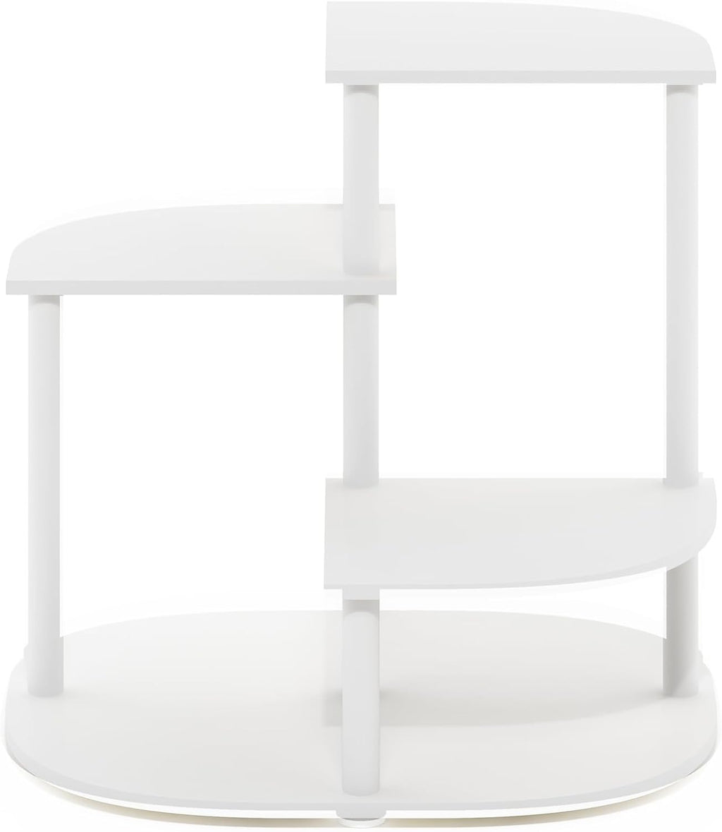 Celuka 3-Tier Indoor Outdoor Plant Stand Plant Shelf Corner Display Rack for Multiple Plants, White/Virgin White