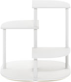 Celuka 3-Tier Indoor Outdoor Plant Stand Plant Shelf Corner Display Rack for Multiple Plants, White/Virgin White