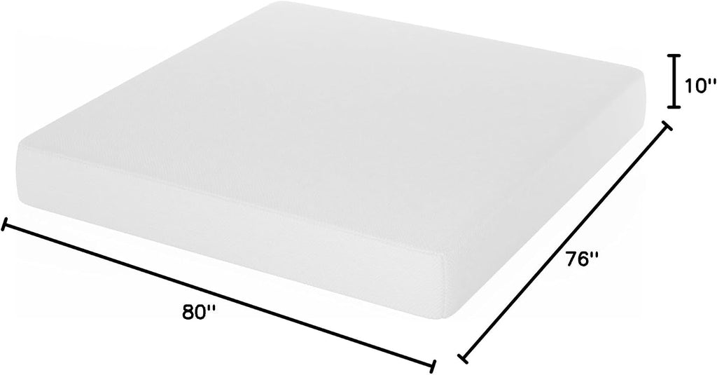 Tidur Cooling Gel Memory Foam Mattress, 10 Inch, King White