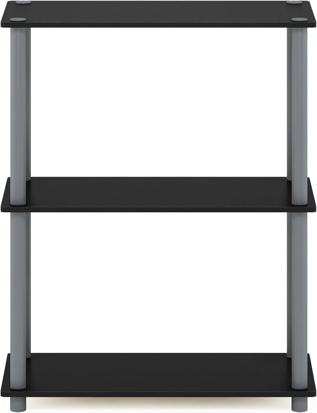 Turn-N-Tube Storage Shelves, 3-Tier Book Shelf, Corner Shelf, Toolless Open Shelves, for Organization and Storage, Living Room, Bedroom, Entryway, Laundry, Black