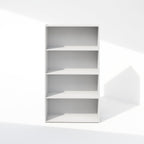 Simple Book Shelf, 4-Tier Bookshelf, Bookcase with Open Shelf, 9.4 x 23.6 x 41.7, for Living Room, Bedroom, Home Office, White
