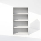 Simple Book Shelf, 4-Tier Bookshelf, Bookcase with Open Shelf, 9.4 x 23.6 x 41.7, for Living Room, Bedroom, Home Office, White
