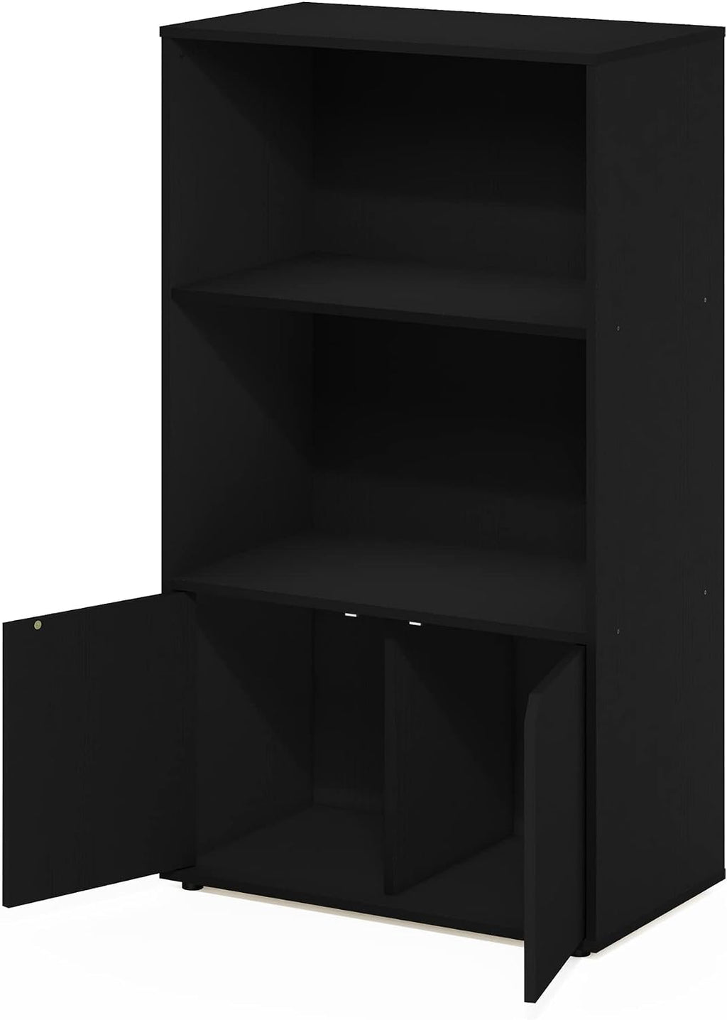 Jaya Kitchen Storage Shelf with Cabinet, Americano