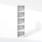 Reed Closet Organizers and Storage, 5-Tier Closet Organizer, Open Shelf Closet Storage, for Wardrobe, Bedroom, Living Room, White