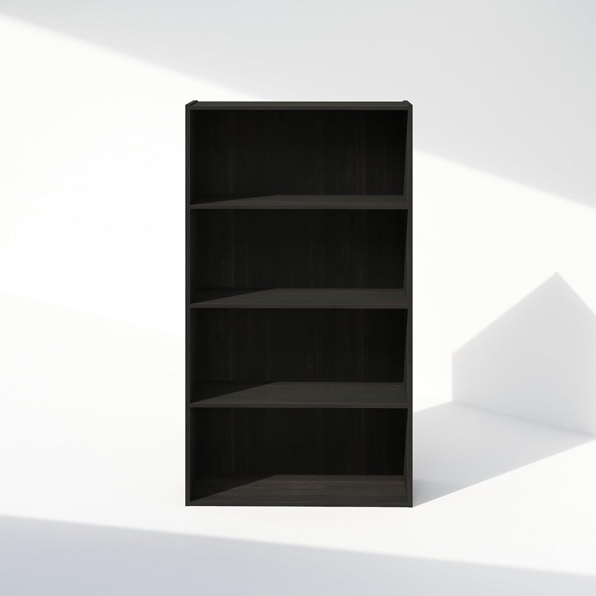 Simple Book Shelf, 4-Tier Bookshelf, Bookcase with Open Shelf, 9.4 x 23.6 x 41.7, for Living Room, Bedroom, Home Office, Espresso