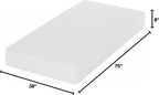Tidur Cooling Gel Memory Foam Mattress, 8 Inch, Twin, White