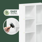 Luder 5-Cube No Tool Assembly Open Shelf, White