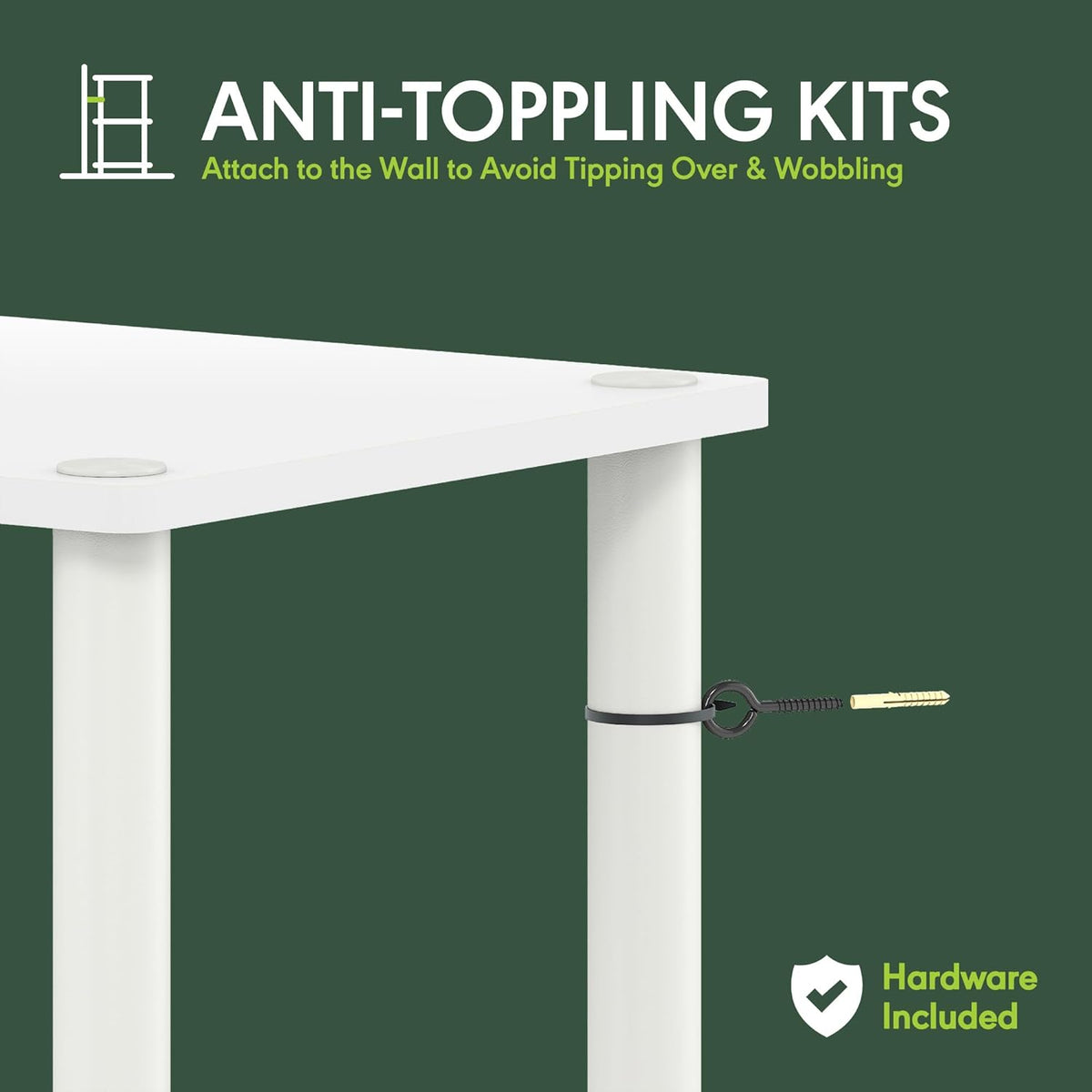 Turn-N-Tube Toolless Assembly Corner Shelf, 5-Tier Brown Corner Bookshelf, Open Storage Shelves, for Organization and Storage, Living Room, Home Office, Bedroom, Cherry Oak