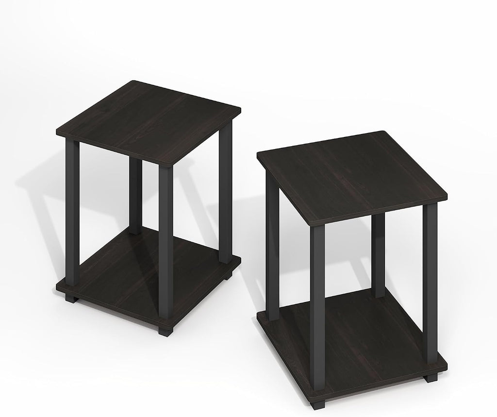 Simplistic Side Table Set of 2, End Table, Night Stand, Nightstand, Bedside Table, for Living Room, Bedroom, Black Espresso