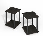 Simplistic Side Table Set of 2, End Table, Night Stand, Nightstand, Bedside Table, for Living Room, Bedroom, Black Espresso