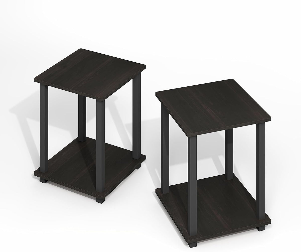 Simplistic Side Table Set of 2, End Table, Night Stand, Nightstand, Bedside Table, for Living Room, Bedroom, Black Espresso